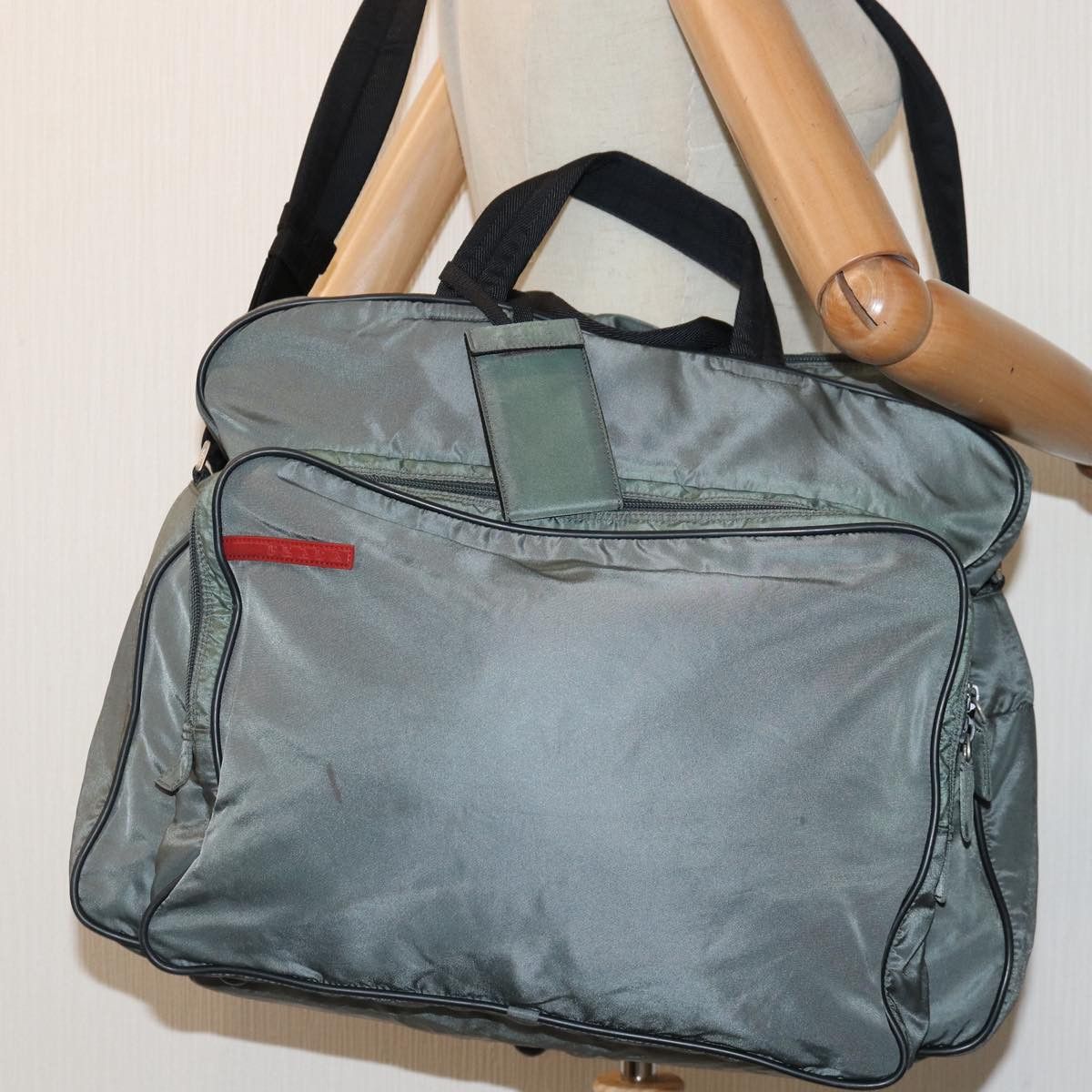 Prada Tessuto Grey Synthetic Travel Bag (Pre-Owned) Size ONE SIZE - 14 Thumbnail