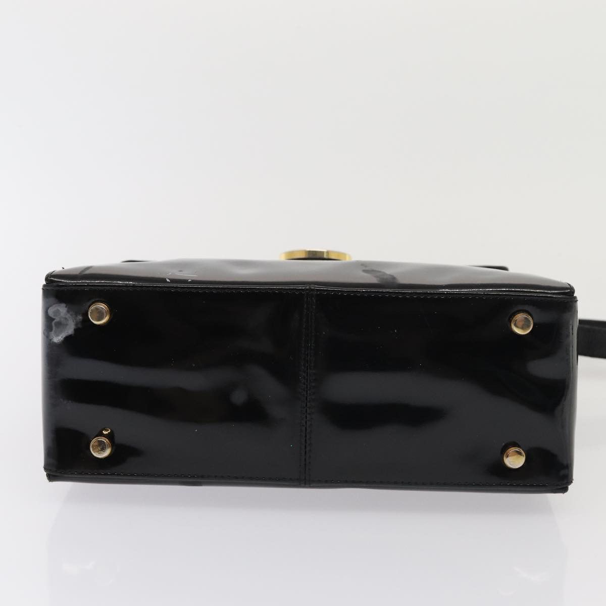 Salvatore Ferragamo Gancini Black Patent Leather Shoulder Bag (Pre-Owned) Size ONE SIZE - 5 Thumbnail