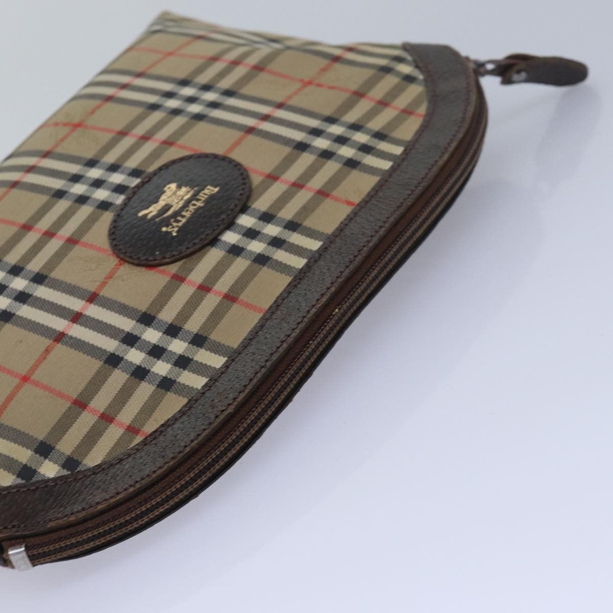 Burberry Nova Check Beige Canvas Clutch Bag (Pre-Owned) Size ONE SIZE - 4 Thumbnail