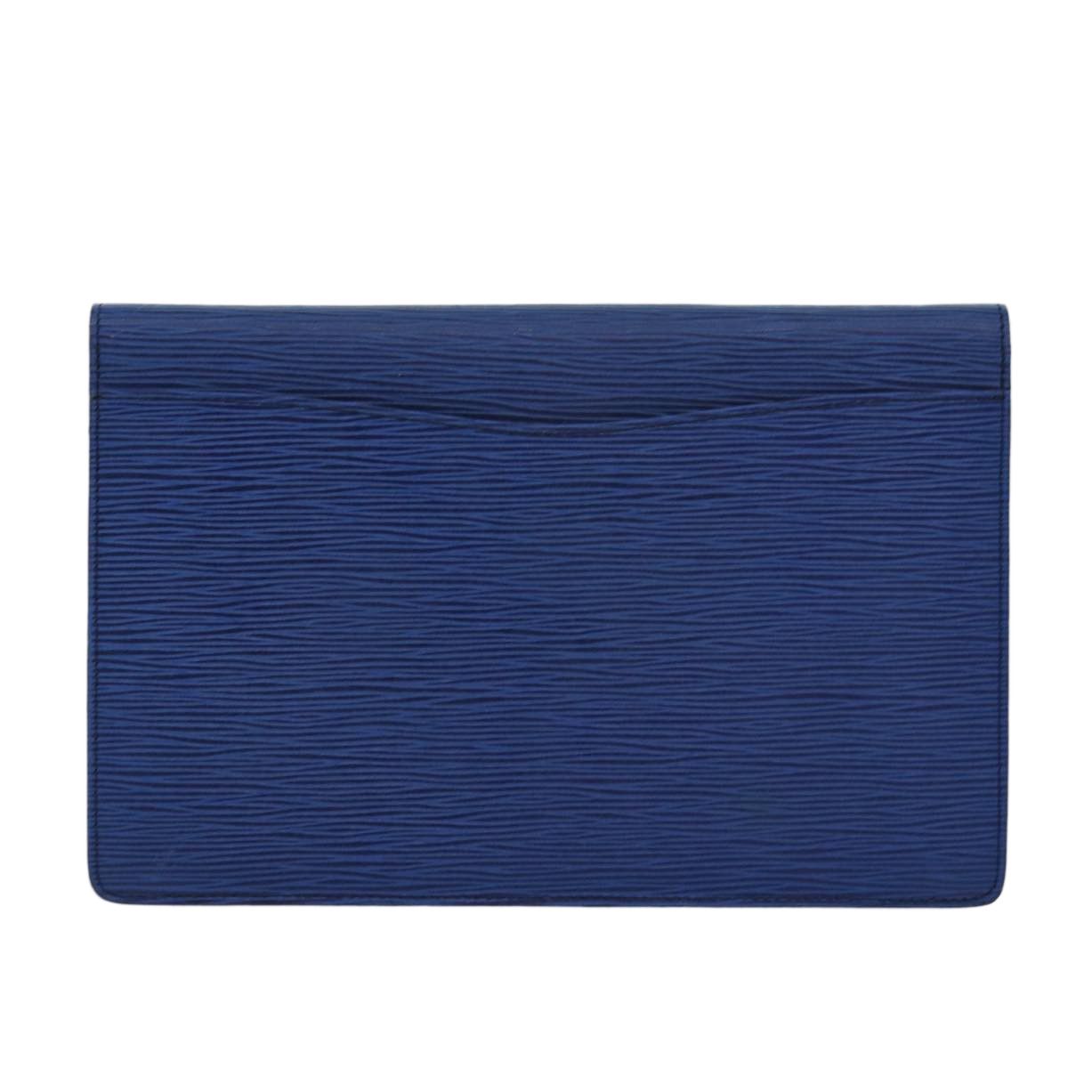 Louis Vuitton Montaigne Blue Leather Clutch Bag (Pre-Owned) Size ONE SIZE - 2 Thumbnail