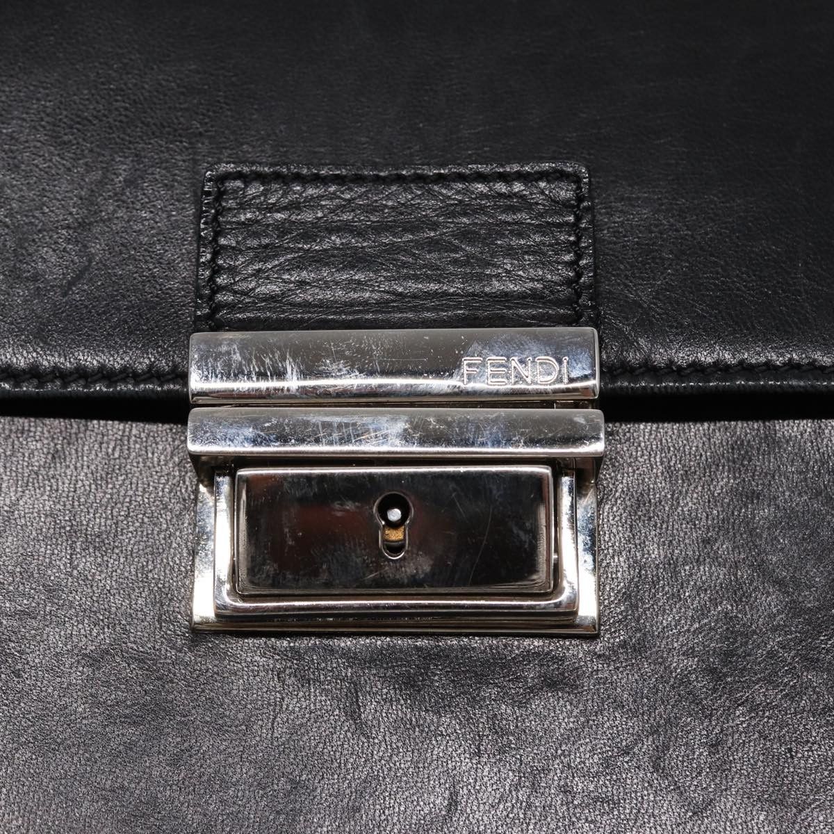 Fendi Black Leather Handbag (Pre-Owned) Size ONE SIZE - 6 Thumbnail