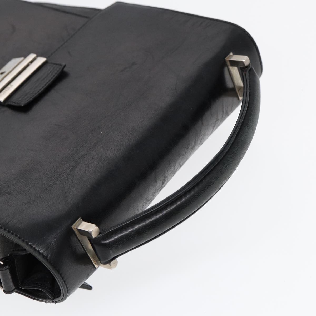 Fendi Black Leather Handbag (Pre-Owned) Size ONE SIZE - 4 Thumbnail