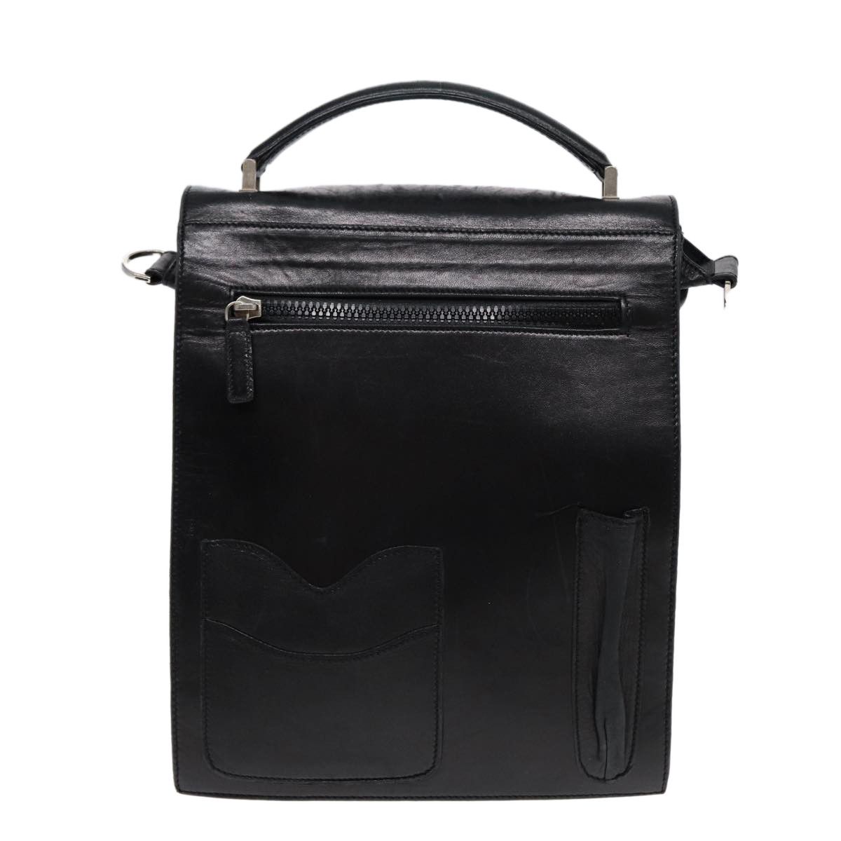 Fendi Black Leather Handbag (Pre-Owned) Size ONE SIZE - 2 Thumbnail