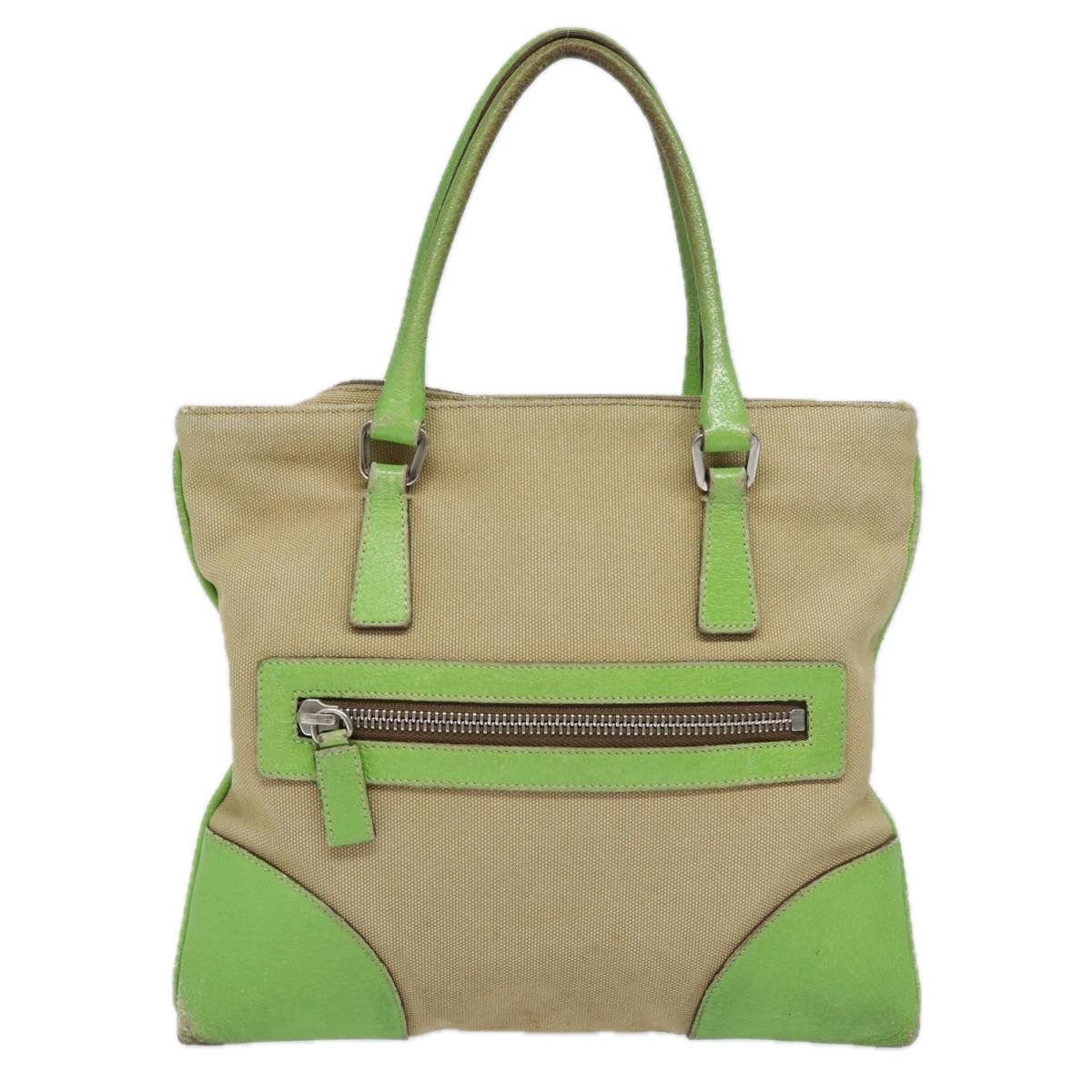 Prada Canapa Beige Canvas Handbag (Pre-Owned) Size ONE SIZE - 2 Thumbnail