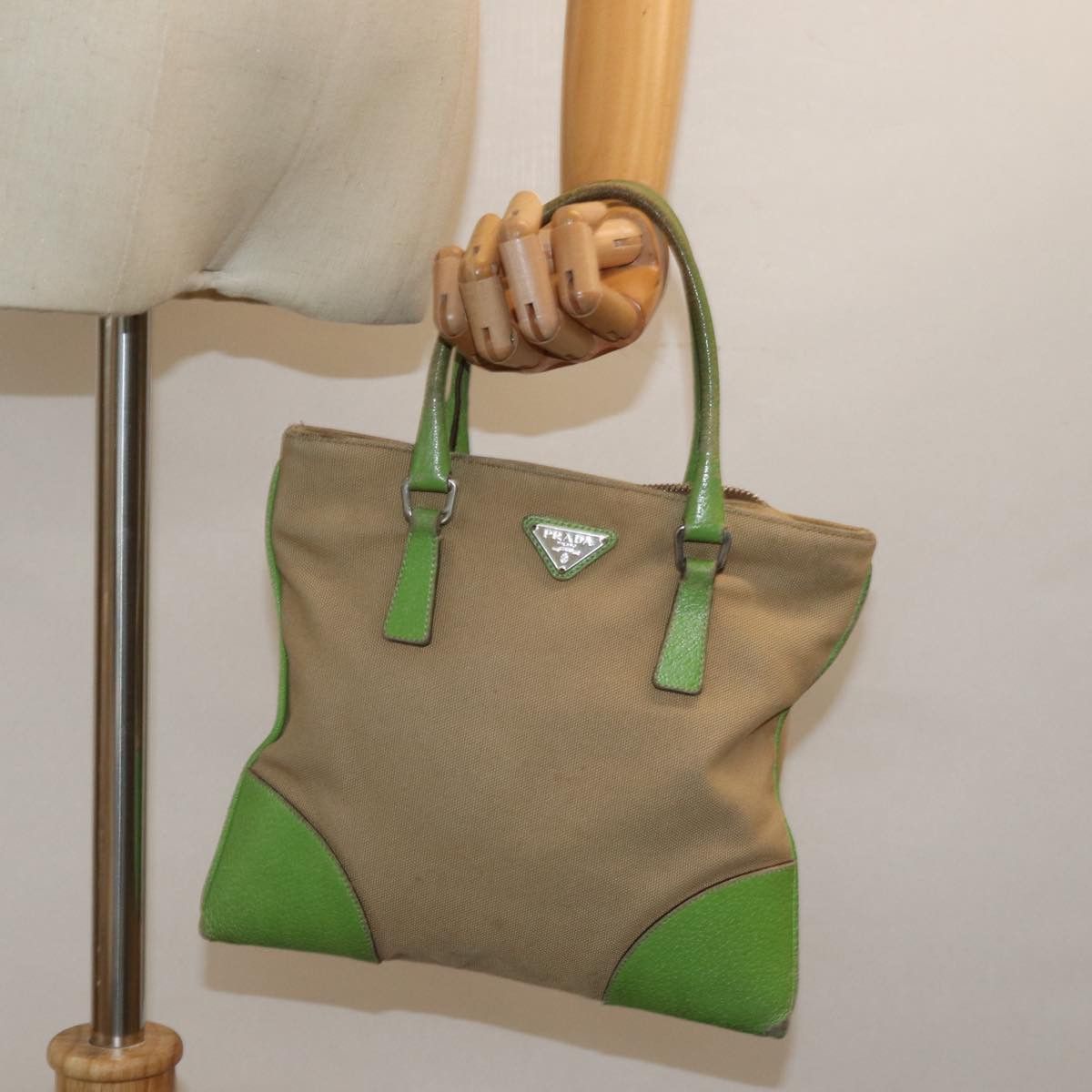 Prada Canapa Beige Canvas Handbag (Pre-Owned) Size ONE SIZE - 7 Thumbnail