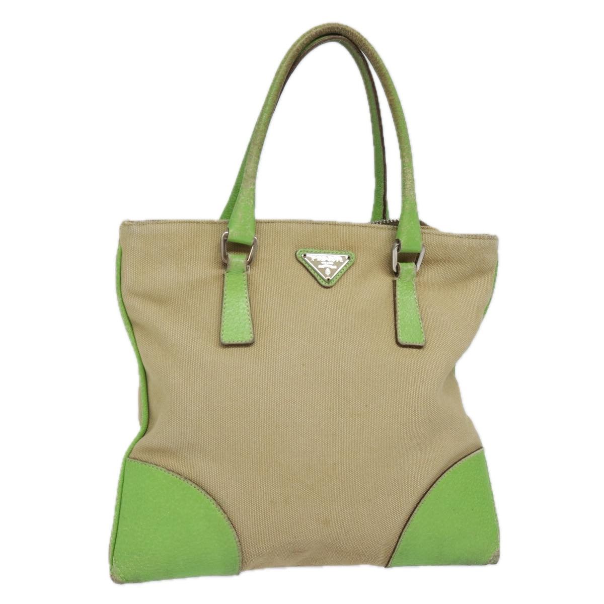 Prada Canapa Beige Canvas Handbag (Pre-Owned) Size ONE SIZE - 9 Thumbnail