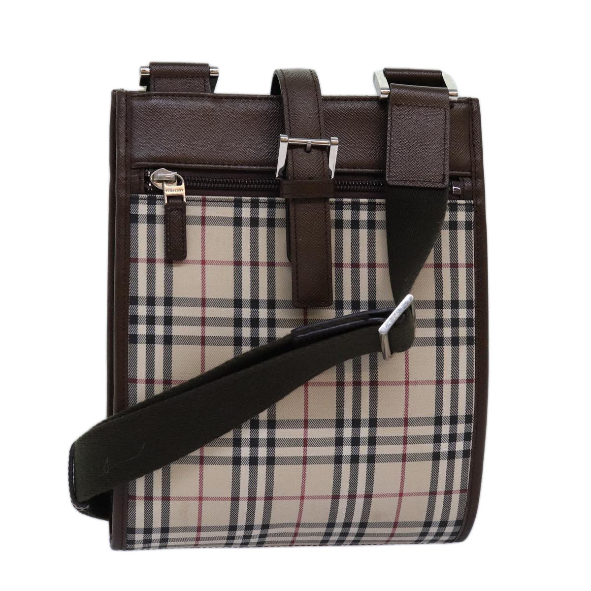 Burberry Nova Check Beige Canvas Shoulder Bag (Pre-Owned) Size ONE SIZE - 14 Thumbnail