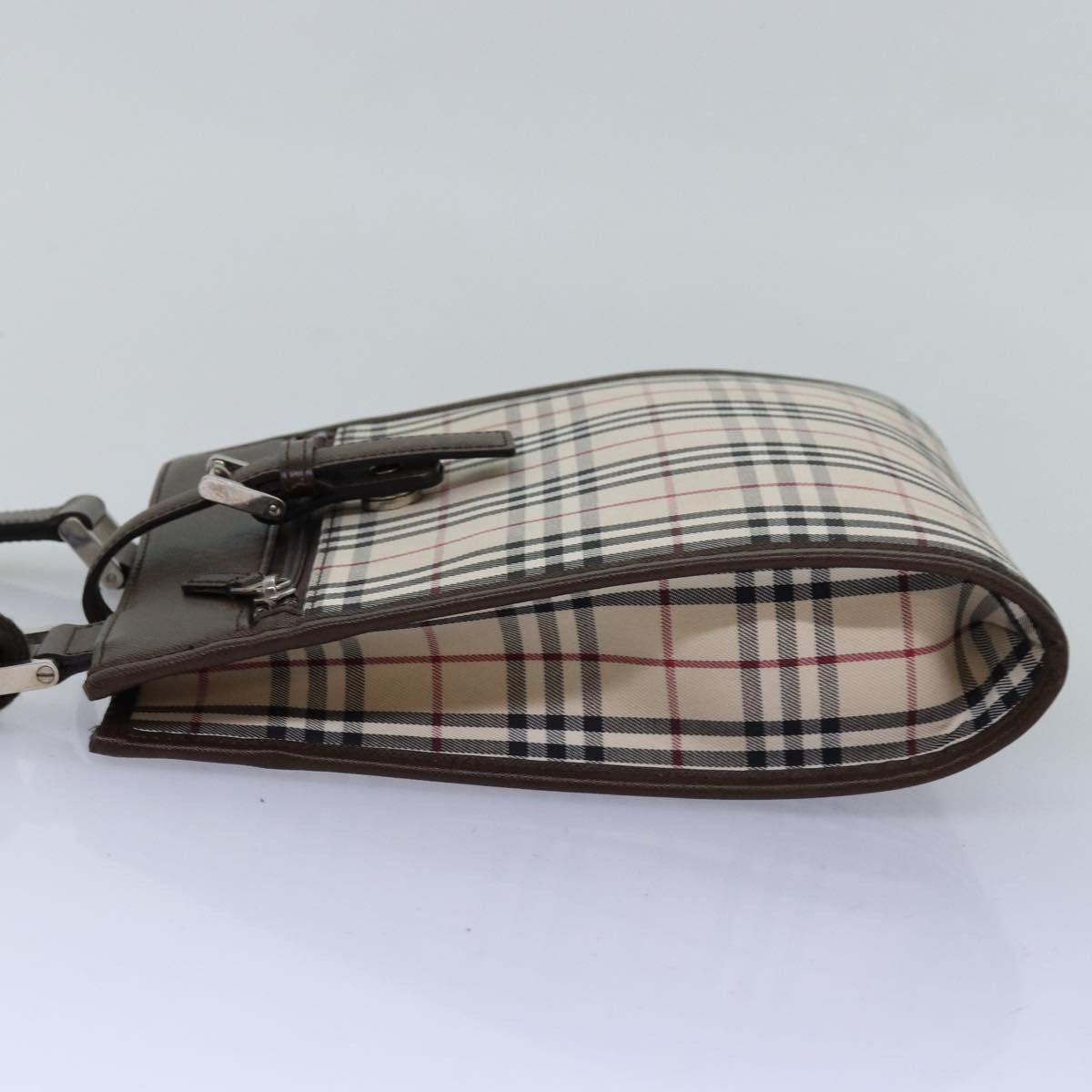 Burberry Nova Check Beige Canvas Shoulder Bag (Pre-Owned) Size ONE SIZE - 4 Thumbnail