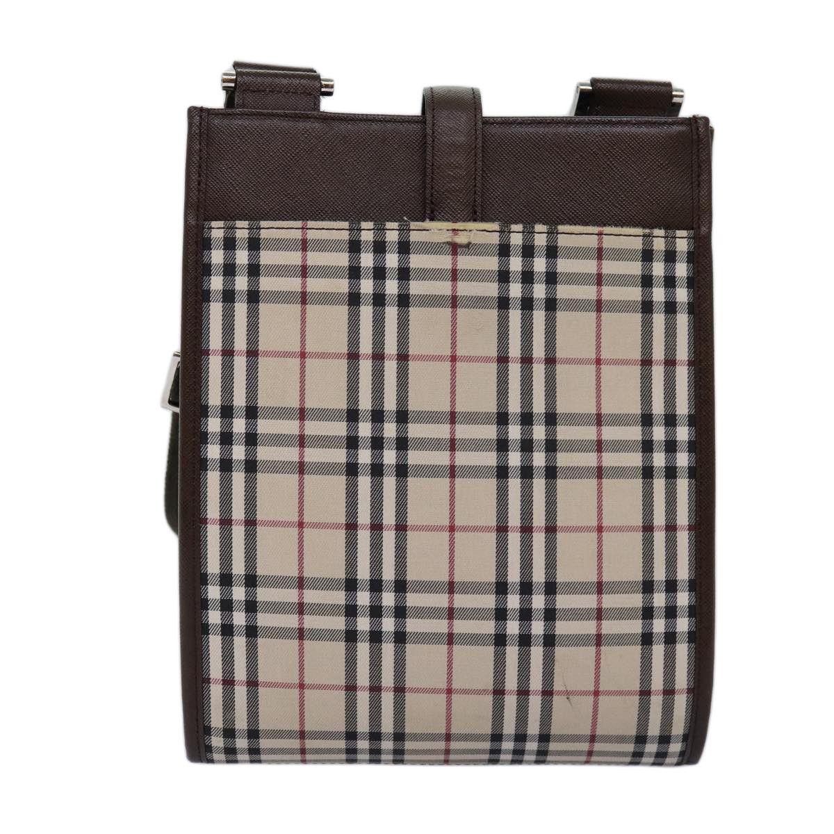 Burberry Nova Check Beige Canvas Shoulder Bag (Pre-Owned) Size ONE SIZE - 2 Thumbnail