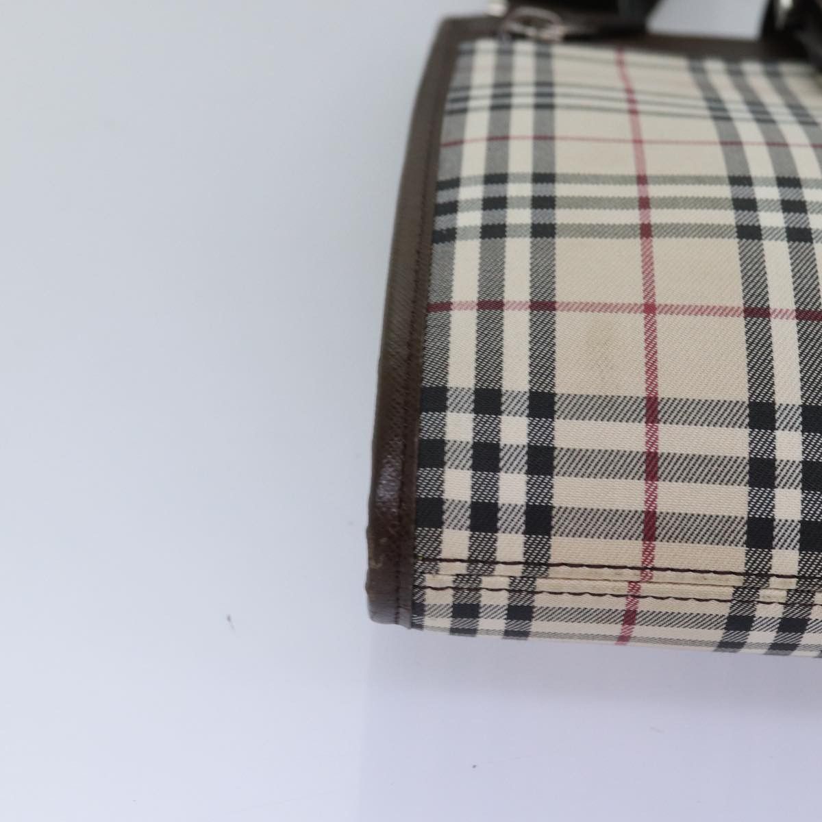 Burberry Nova Check Beige Canvas Shoulder Bag (Pre-Owned) Size ONE SIZE - 12 Thumbnail