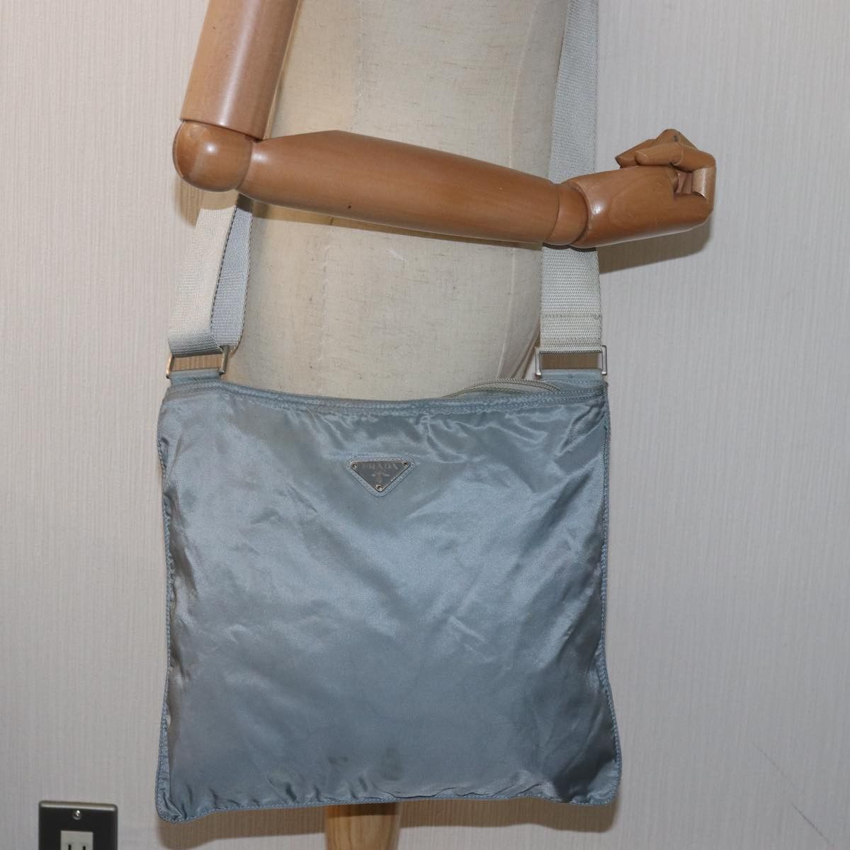 Prada Tessuto Blue Synthetic Shoulder Bag (Pre-Owned) Size ONE SIZE - 7 Thumbnail