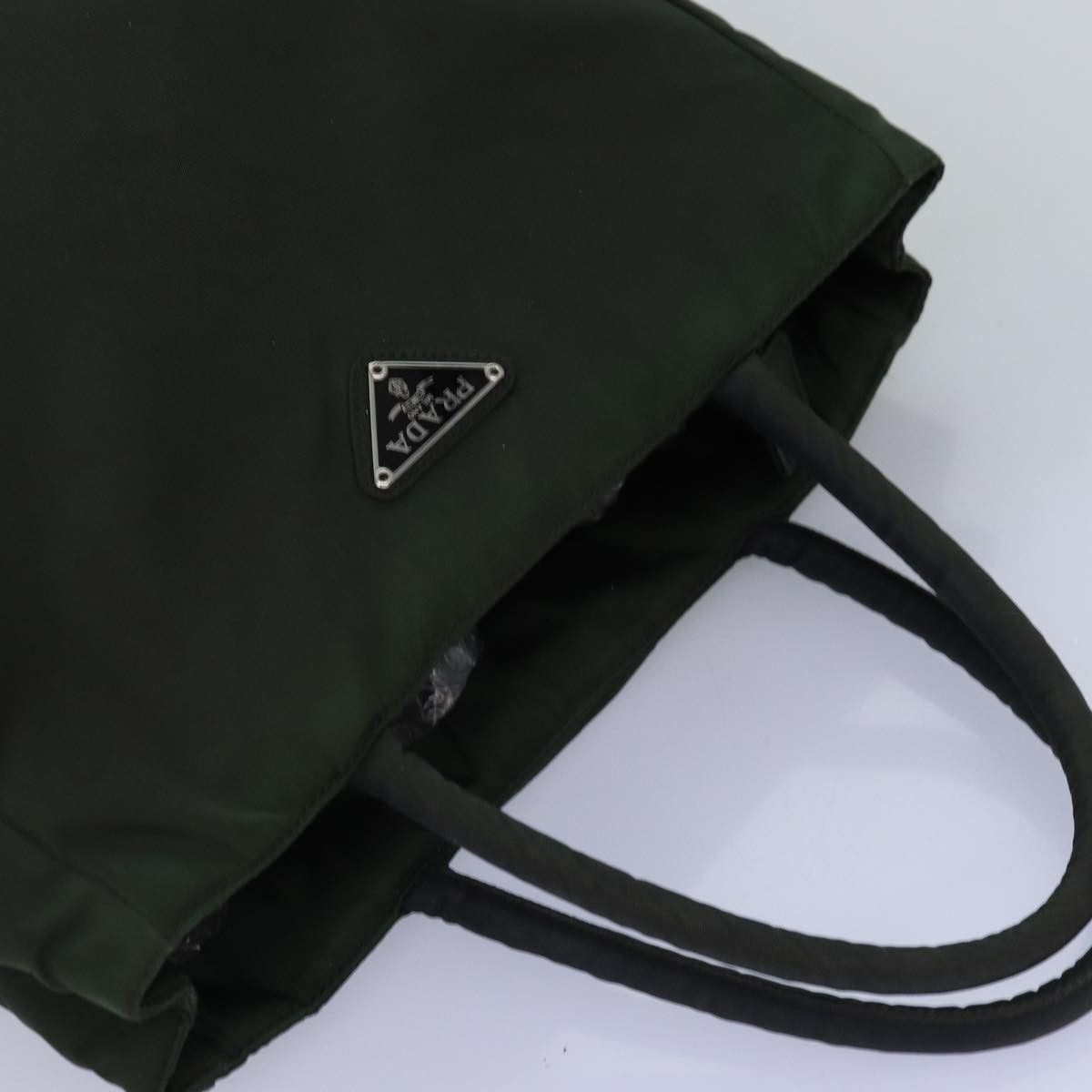 Prada Tessuto Khaki Synthetic Handbag (Pre-Owned) Size ONE SIZE - 16 Thumbnail