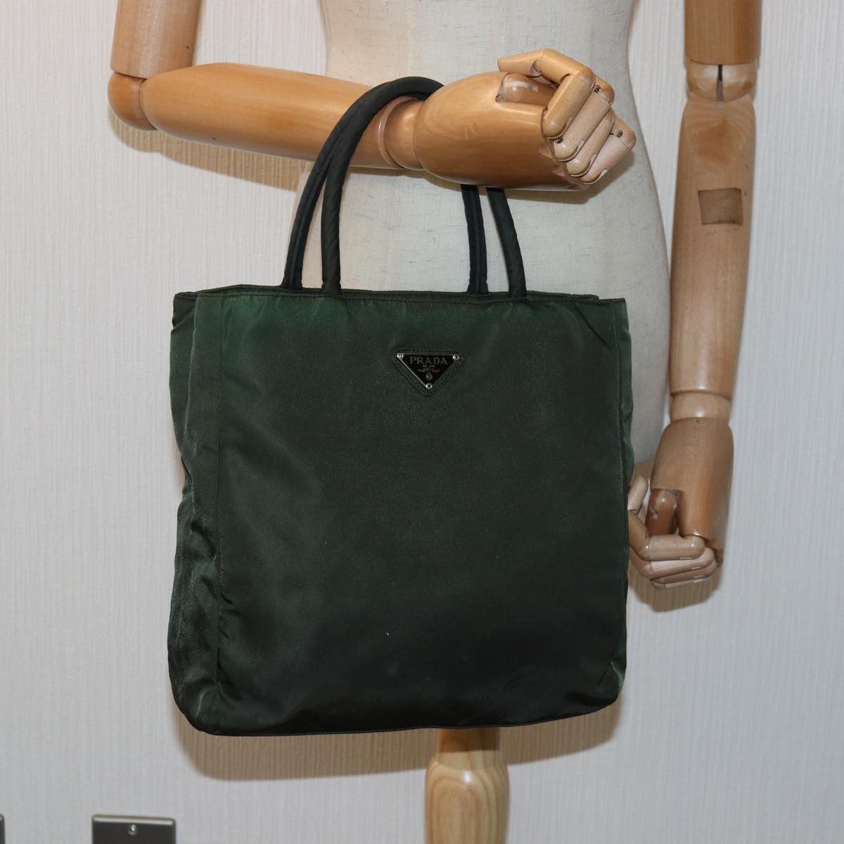 Prada Tessuto Khaki Synthetic Handbag (Pre-Owned) Size ONE SIZE - 7 Thumbnail