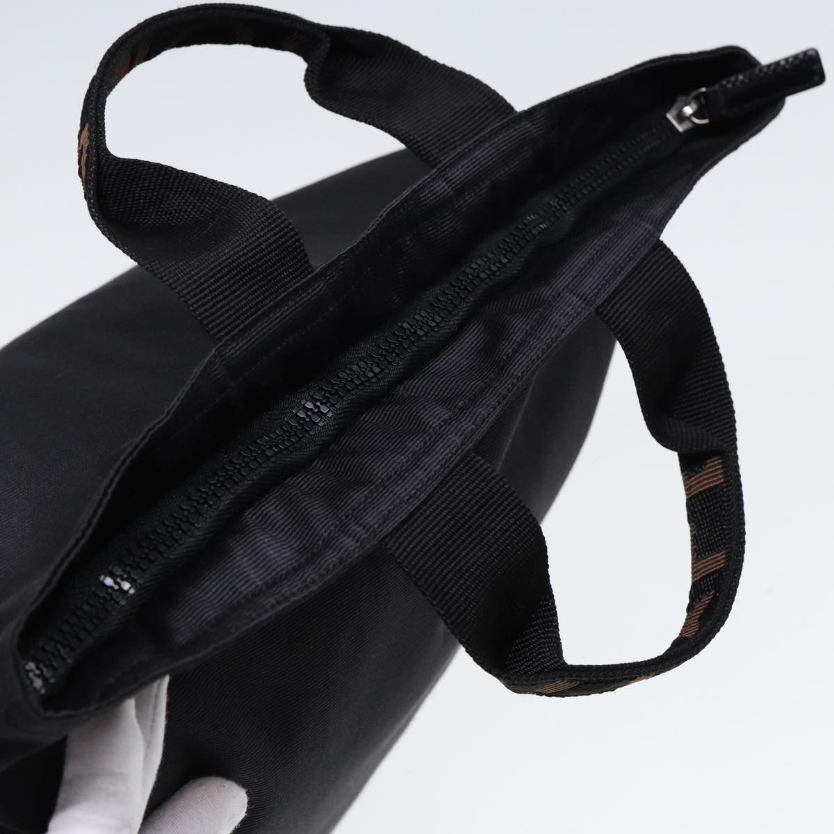 Fendi Cabas Black Canvas Tote Bag (Pre-Owned) Size ONE SIZE - 4 Thumbnail
