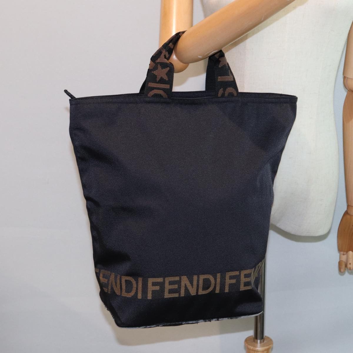 Fendi Cabas Black Canvas Tote Bag (Pre-Owned) Size ONE SIZE - 7 Thumbnail