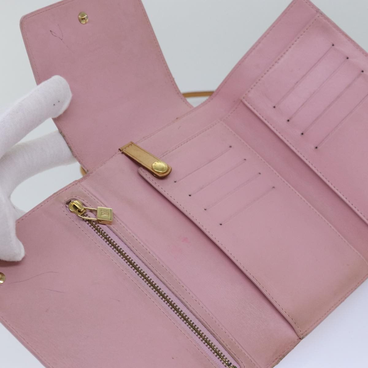 Louis Vuitton Walker Camel Patent Leather Wallet (Pre-Owned) Size ONE SIZE - 5 Thumbnail