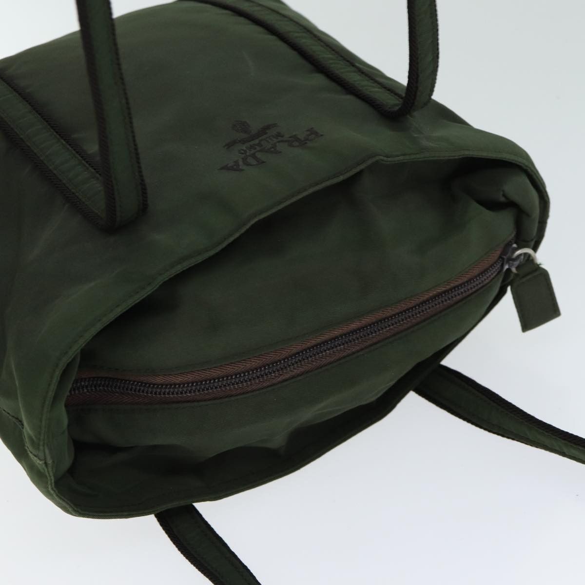 Prada Tessuto Khaki Synthetic Shoulder Bag (Pre-Owned) Size ONE SIZE - 4 Thumbnail