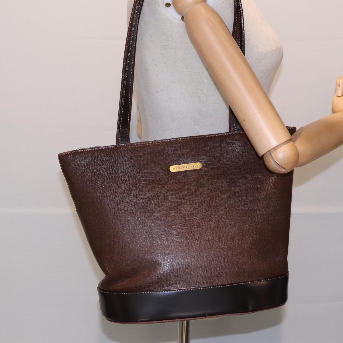 Burberry Brown Leather Tote Bag (Pre-Owned) Size ONE SIZE - 7 Thumbnail