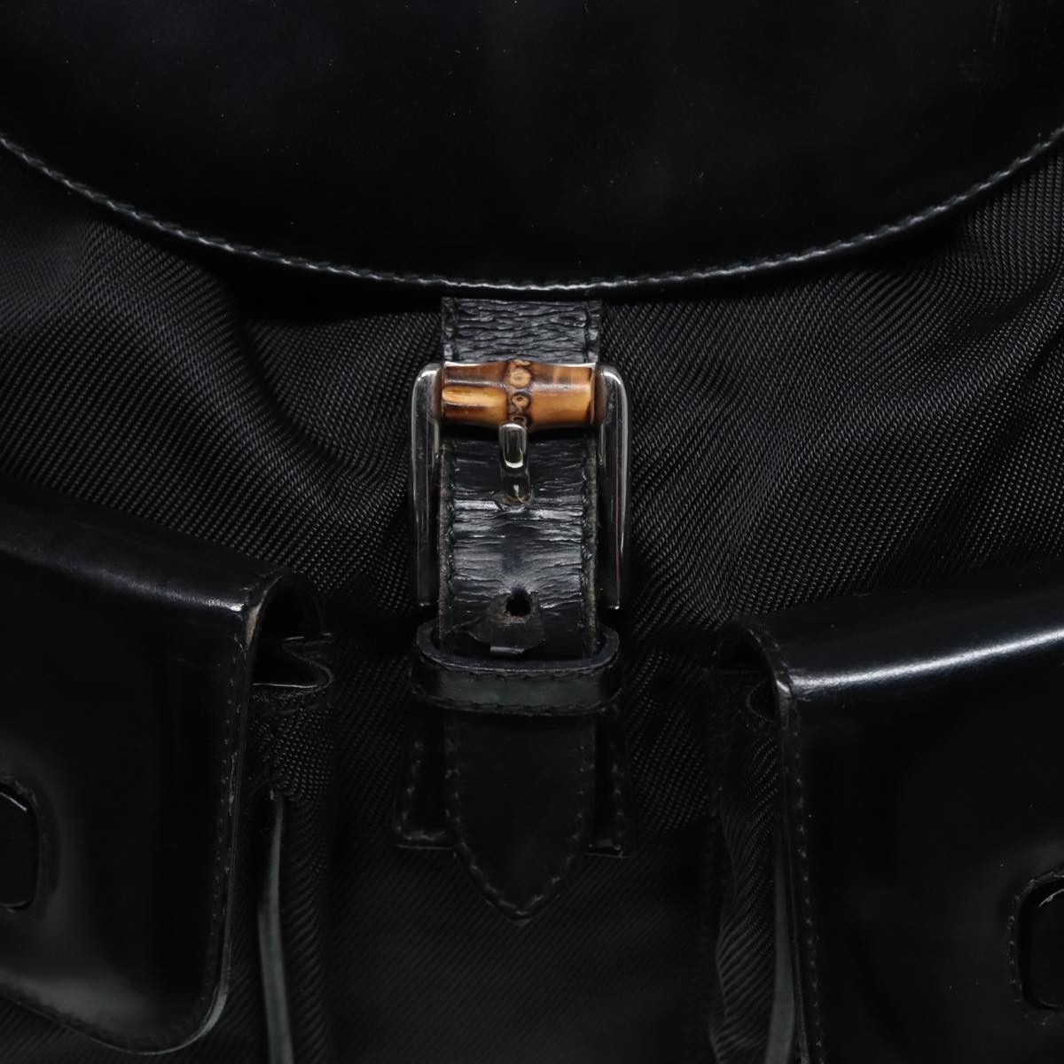 Gucci Bamboo Black Canvas Backpack Bag (Pre-Owned) Size ONE SIZE - 6 Thumbnail
