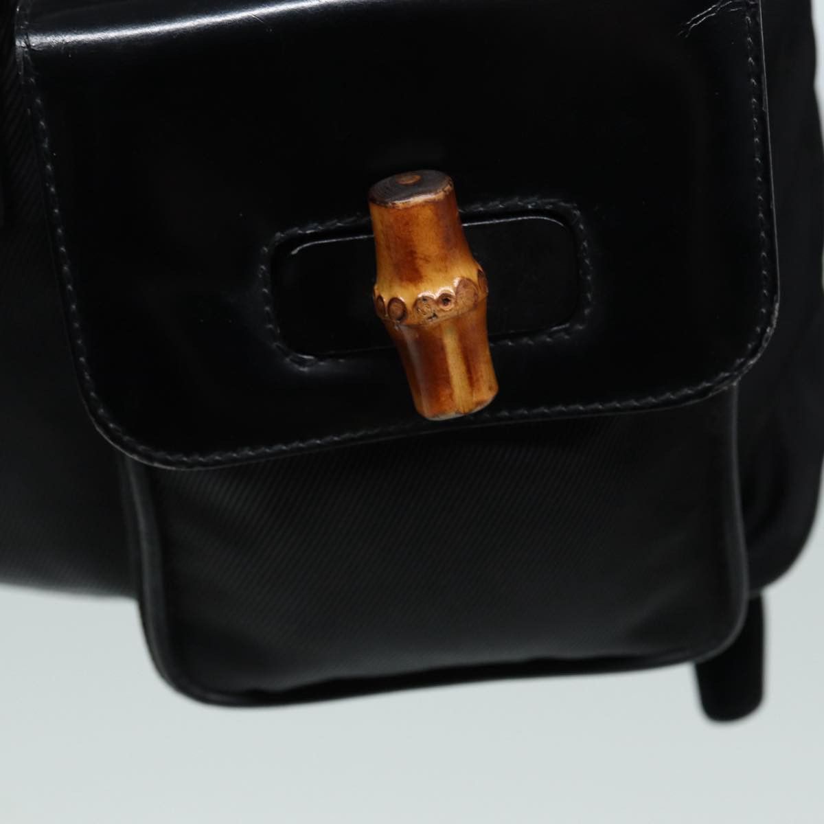 Gucci Bamboo Black Canvas Backpack Bag (Pre-Owned) Size ONE SIZE - 19 Thumbnail