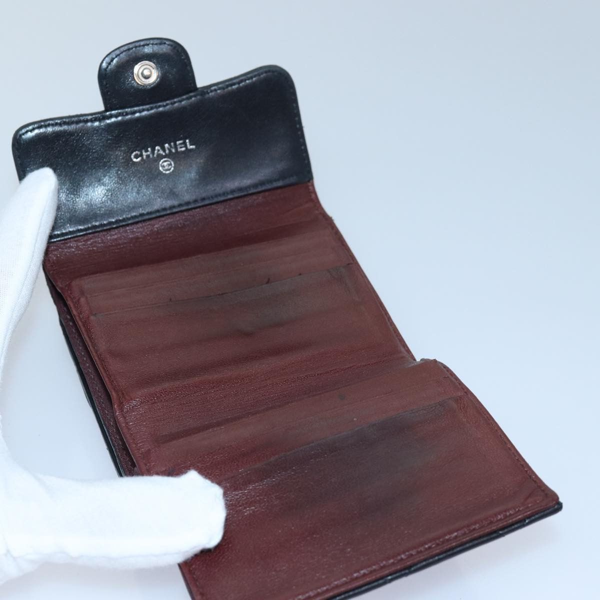 Chanel Timeless Black Leather Wallet (Pre-Owned) Size ONE SIZE - 10 Thumbnail