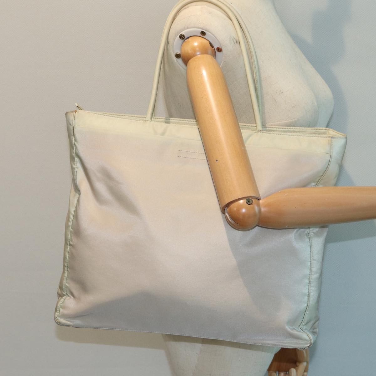 Prada Tessuto White Synthetic Tote Bag (Pre-Owned) Size ONE SIZE - 7 Thumbnail