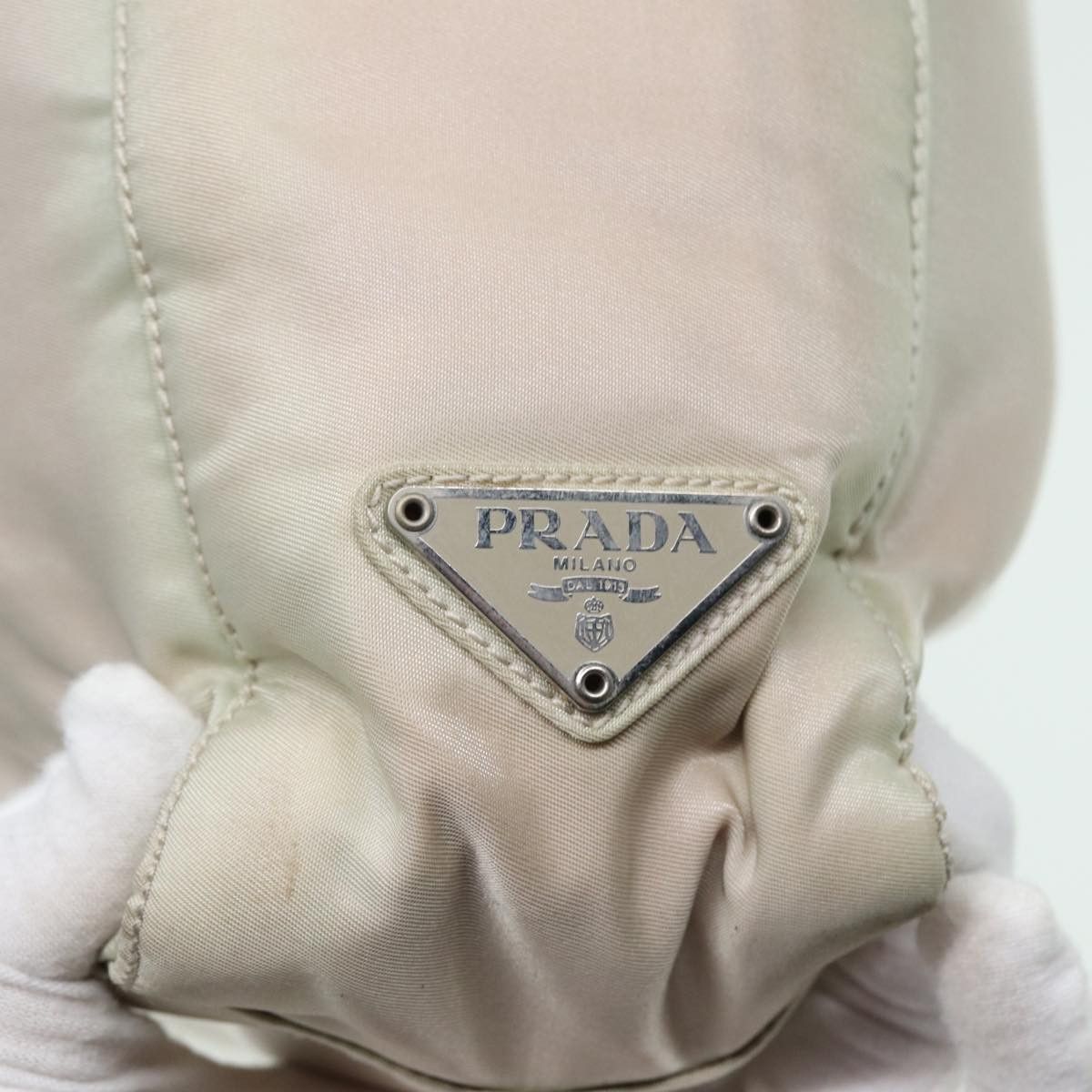 Prada Tessuto White Synthetic Tote Bag (Pre-Owned) Size ONE SIZE - 8 Thumbnail