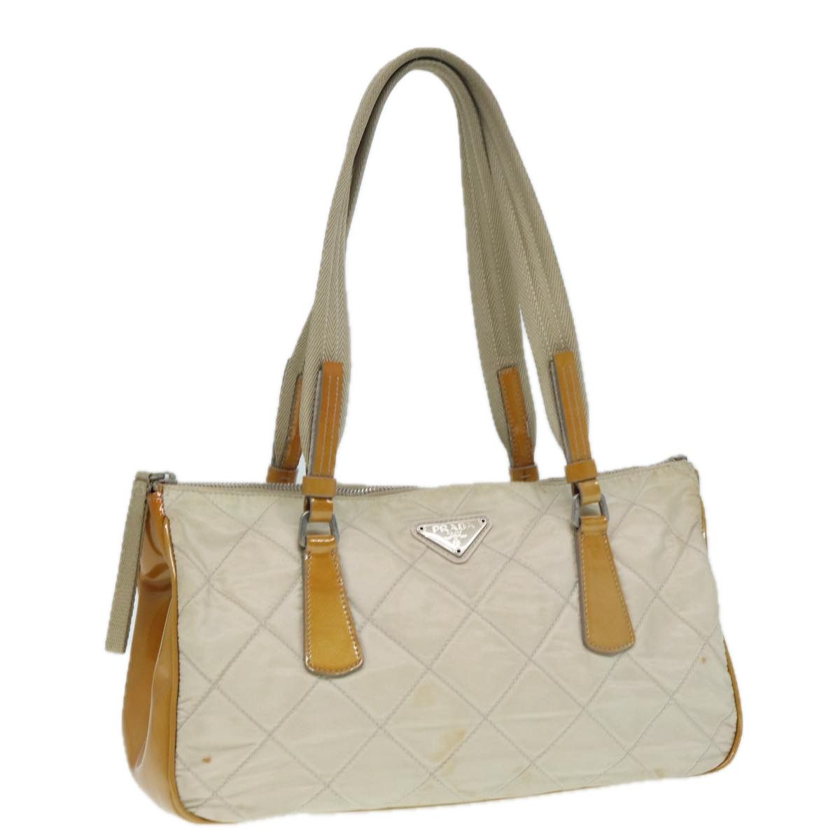 Prada Tessuto Beige Synthetic Shoulder Bag (Pre-Owned) Size ONE SIZE - 19 Thumbnail