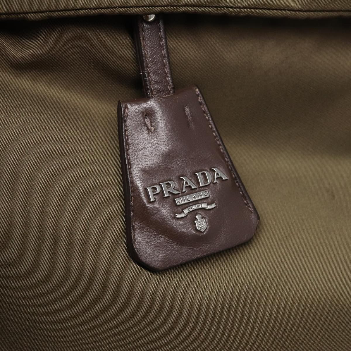 Prada Tessuto Khaki Synthetic Tote Bag (Pre-Owned) Size ONE SIZE - 19 Thumbnail