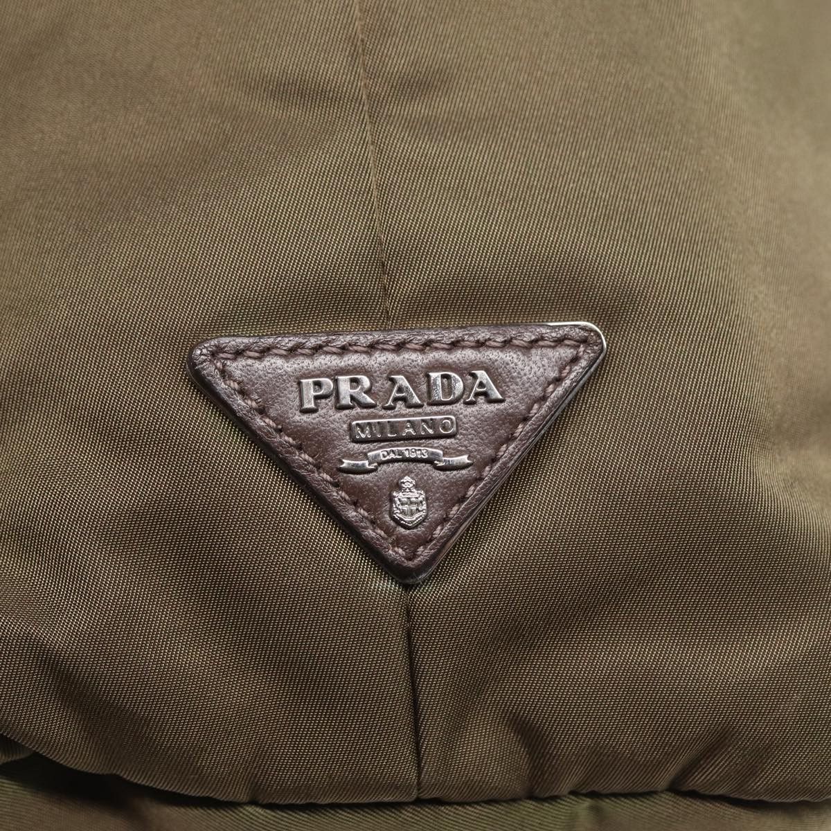 Prada Tessuto Khaki Synthetic Tote Bag (Pre-Owned) Size ONE SIZE - 8 Thumbnail