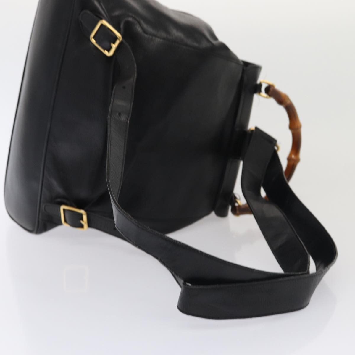 Gucci Bamboo Black Leather Backpack Bag (Pre-Owned) Size ONE SIZE - 20 Thumbnail