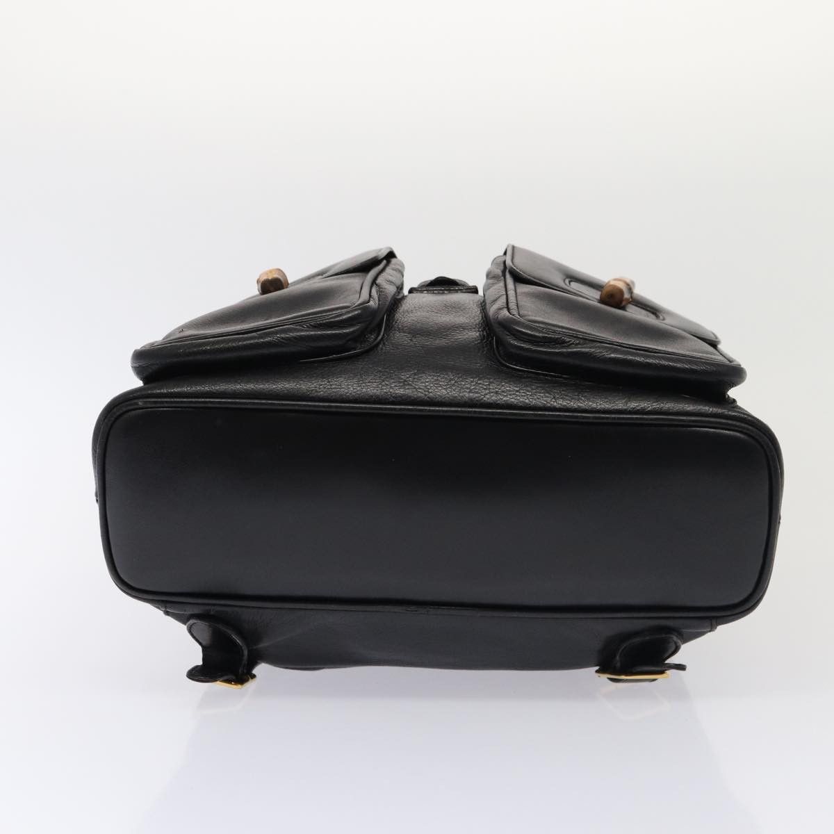 Gucci Bamboo Black Leather Backpack Bag (Pre-Owned) Size ONE SIZE - 19 Thumbnail