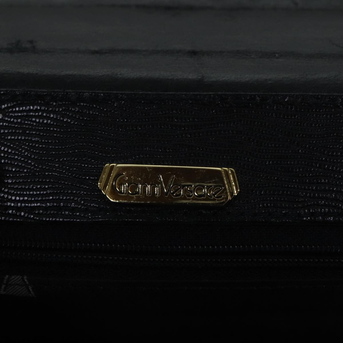 Versace Gianni Black Leather Handbag (Pre-Owned) Size ONE SIZE - 16 Thumbnail