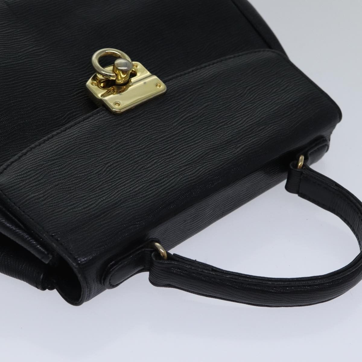Versace Gianni Black Leather Handbag (Pre-Owned) Size ONE SIZE - 20 Thumbnail