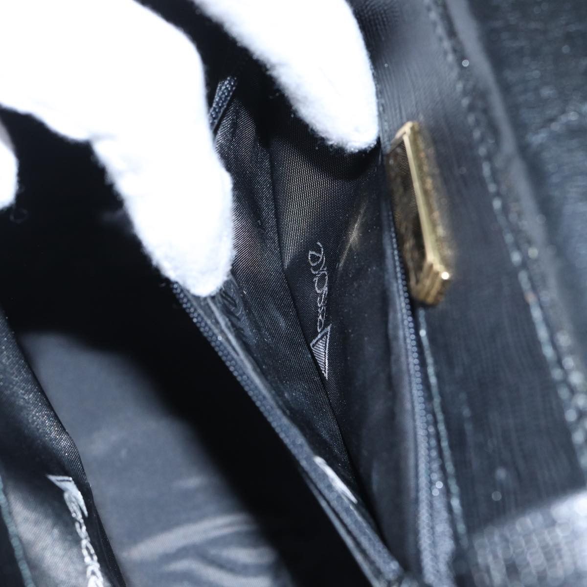 Versace Gianni Black Leather Handbag (Pre-Owned) Size ONE SIZE - 14 Thumbnail