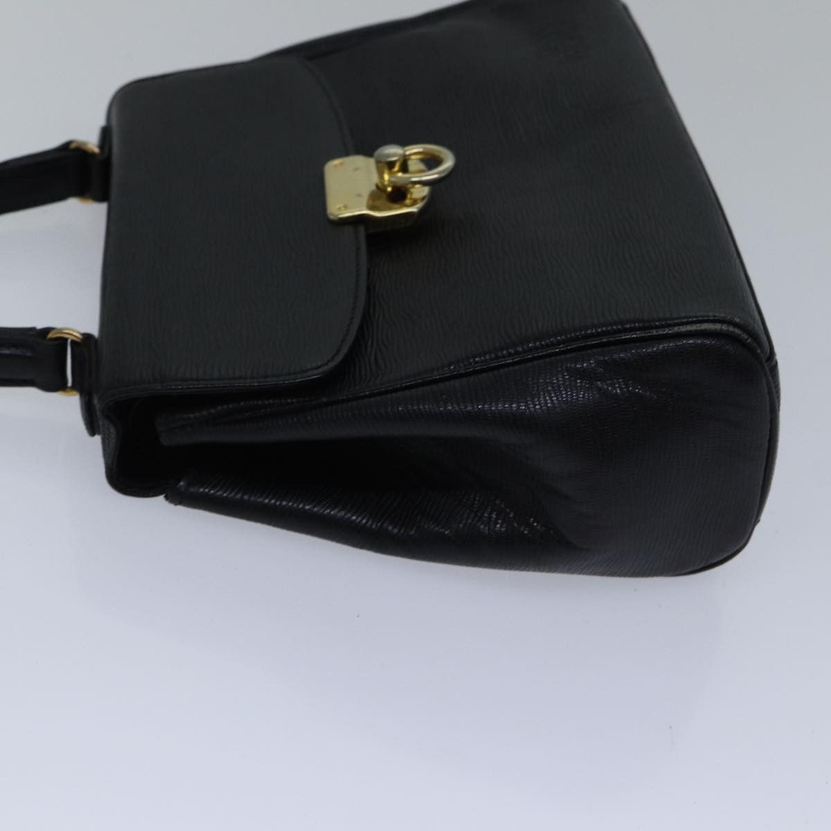 Versace Gianni Black Leather Handbag (Pre-Owned) Size ONE SIZE - 4 Thumbnail