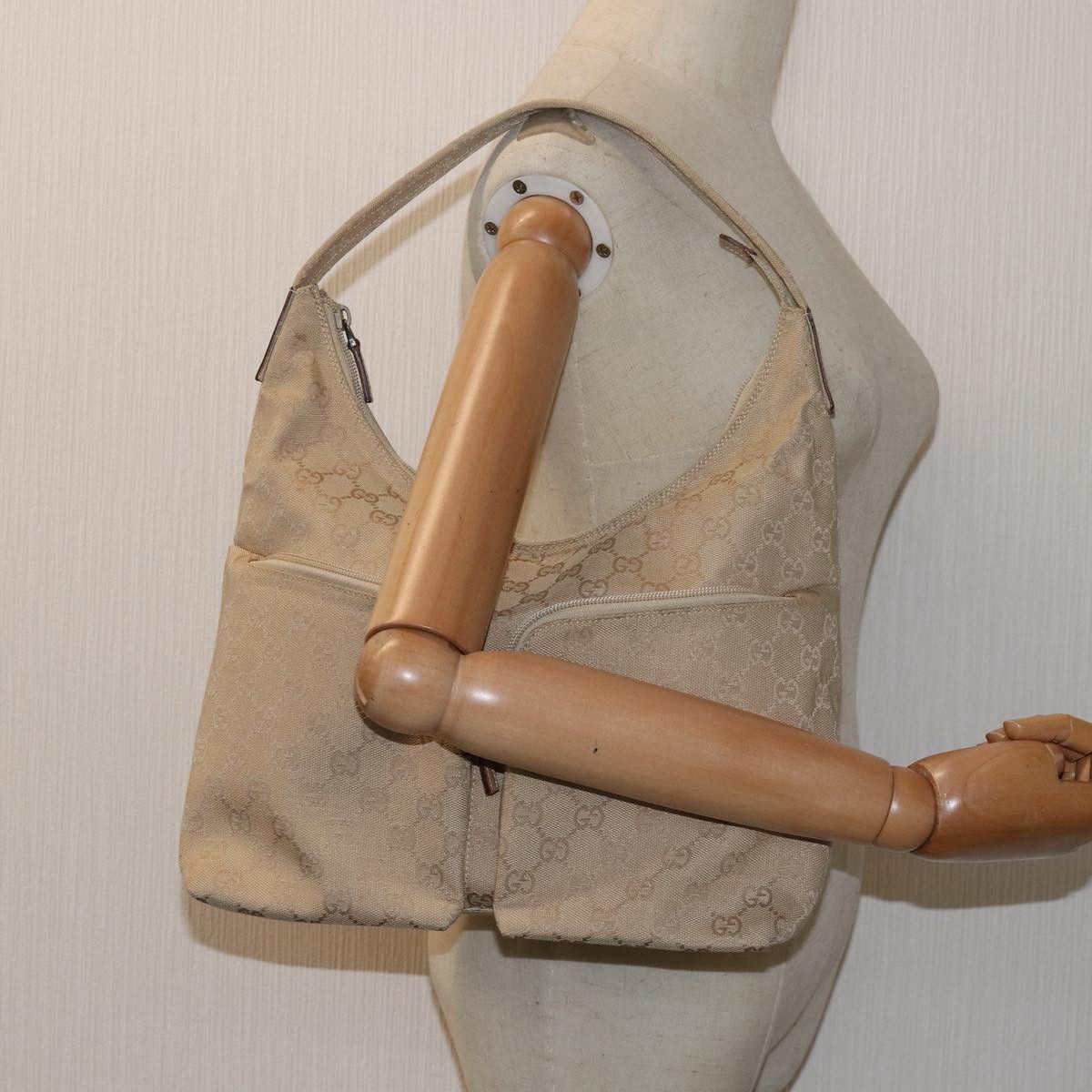 Gucci Gg Canvas Beige Canvas Tote Bag (Pre-Owned) Size ONE SIZE - 7 Thumbnail