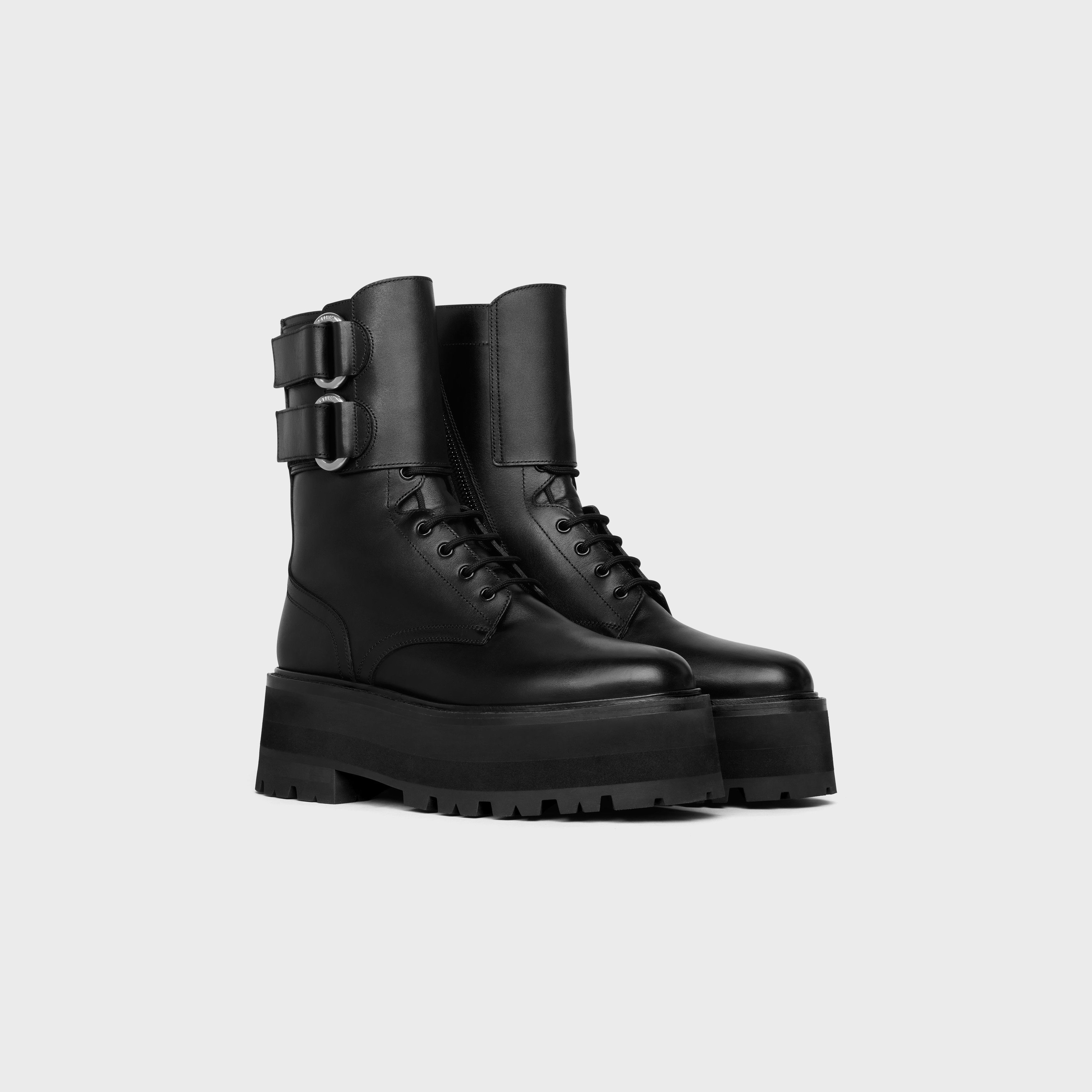 Celine Bulky Maxx Lace-up Boot with Cuffs in Shiny Bull Size US 7 / EU 40 - 2 Thumbnail