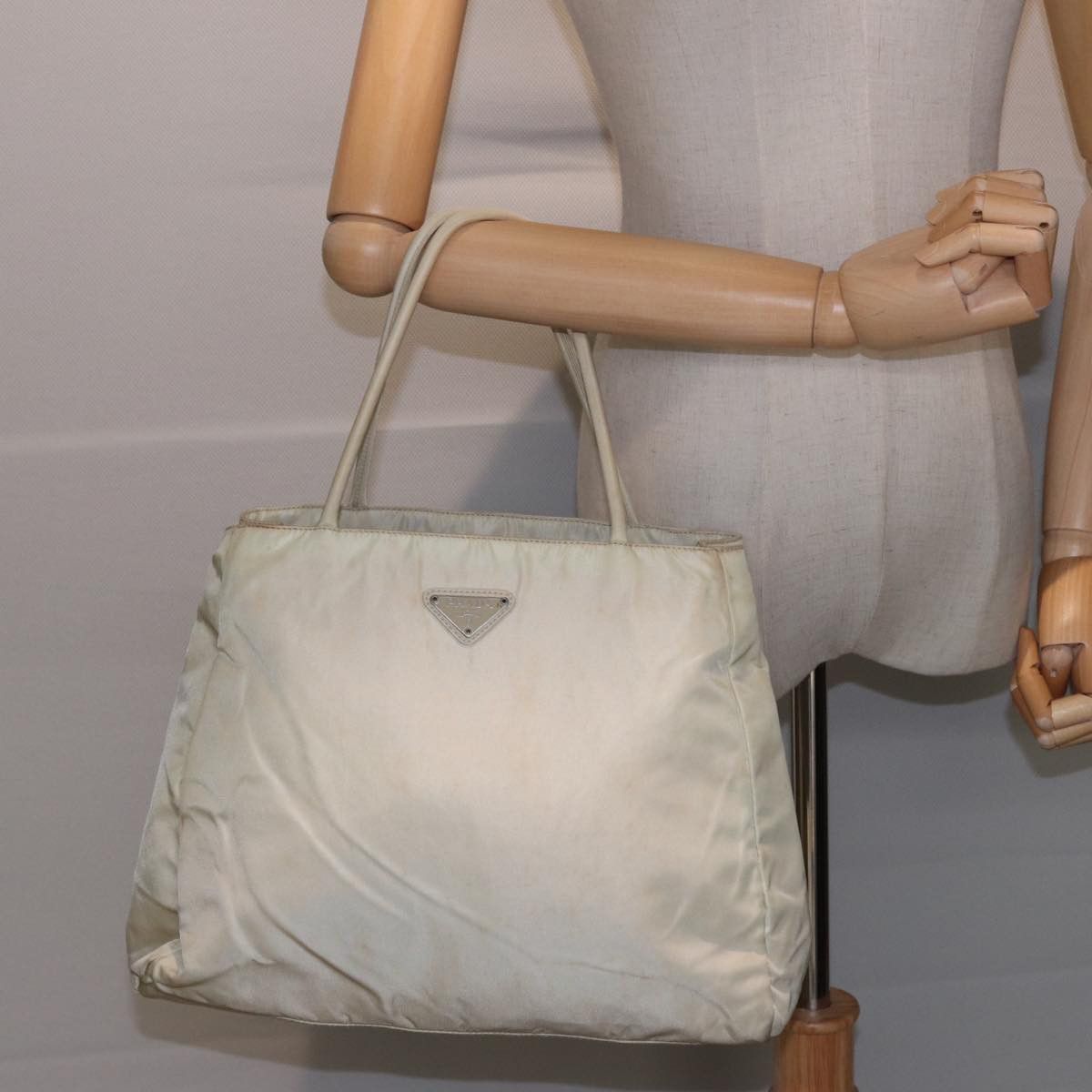 Prada Tessuto White Synthetic Handbag (Pre-Owned) Size ONE SIZE - 7 Thumbnail
