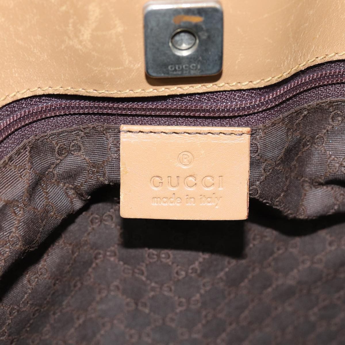 Gucci Sherry Brown Leather Handbag (Pre-Owned) Size ONE SIZE - 8 Thumbnail