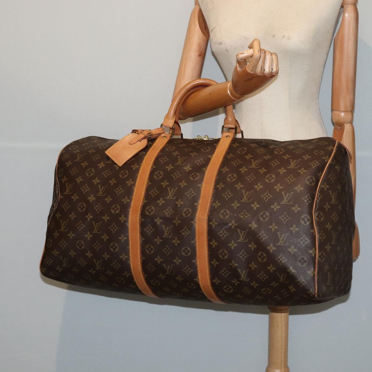 Louis Vuitton Keepall 60 Brown Canvas Travel Bag (Pre-Owned) Size ONE SIZE - 11 Thumbnail