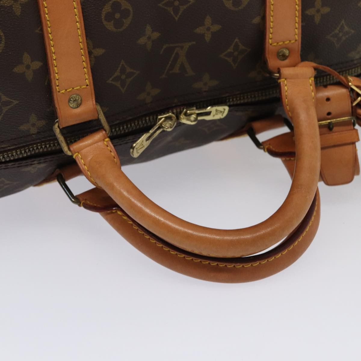 Louis Vuitton Keepall 60 Brown Canvas Travel Bag (Pre-Owned) Size ONE SIZE - 4 Thumbnail