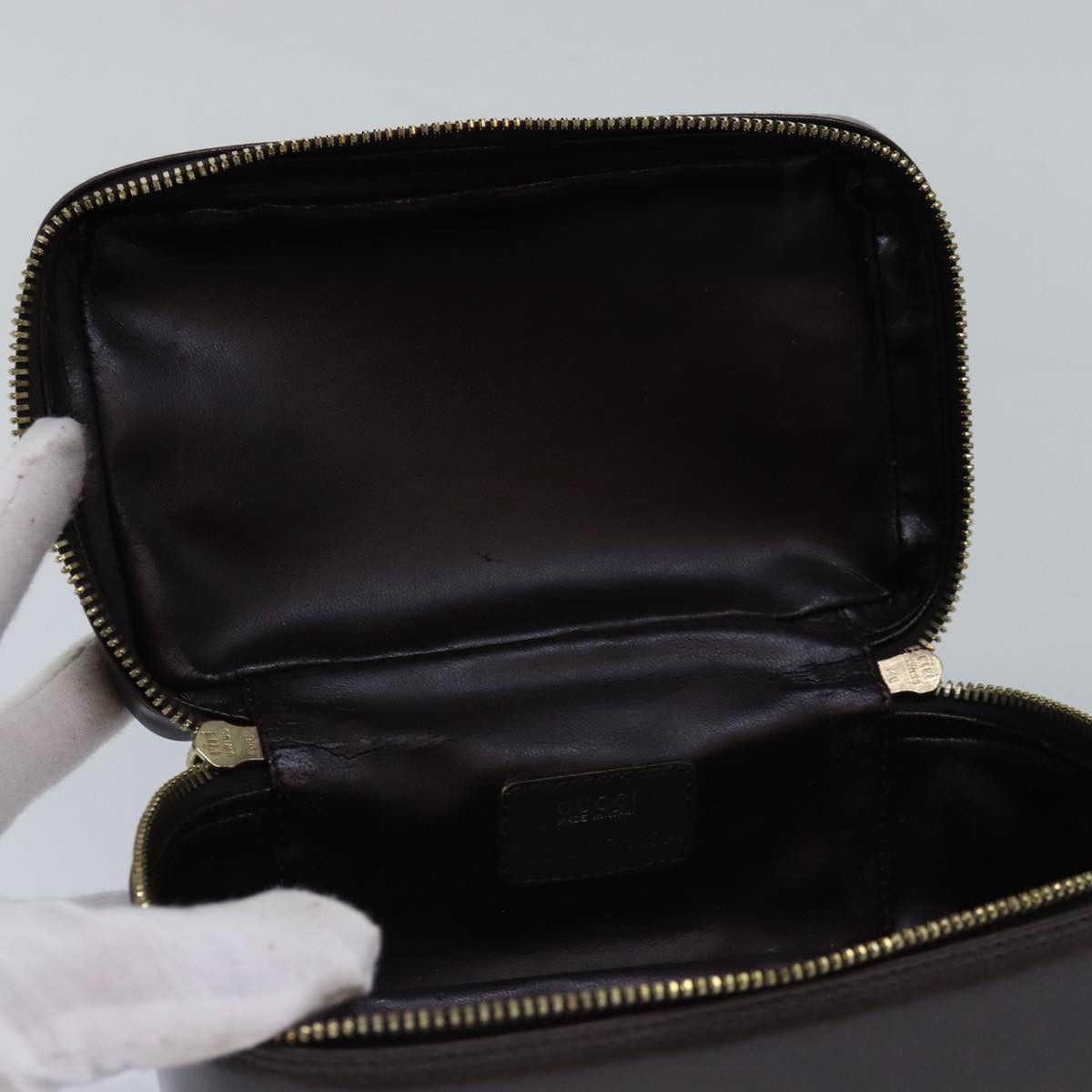 Gucci Vanity Brown Leather Clutch Bag (Pre-Owned) Size ONE SIZE - 17 Thumbnail