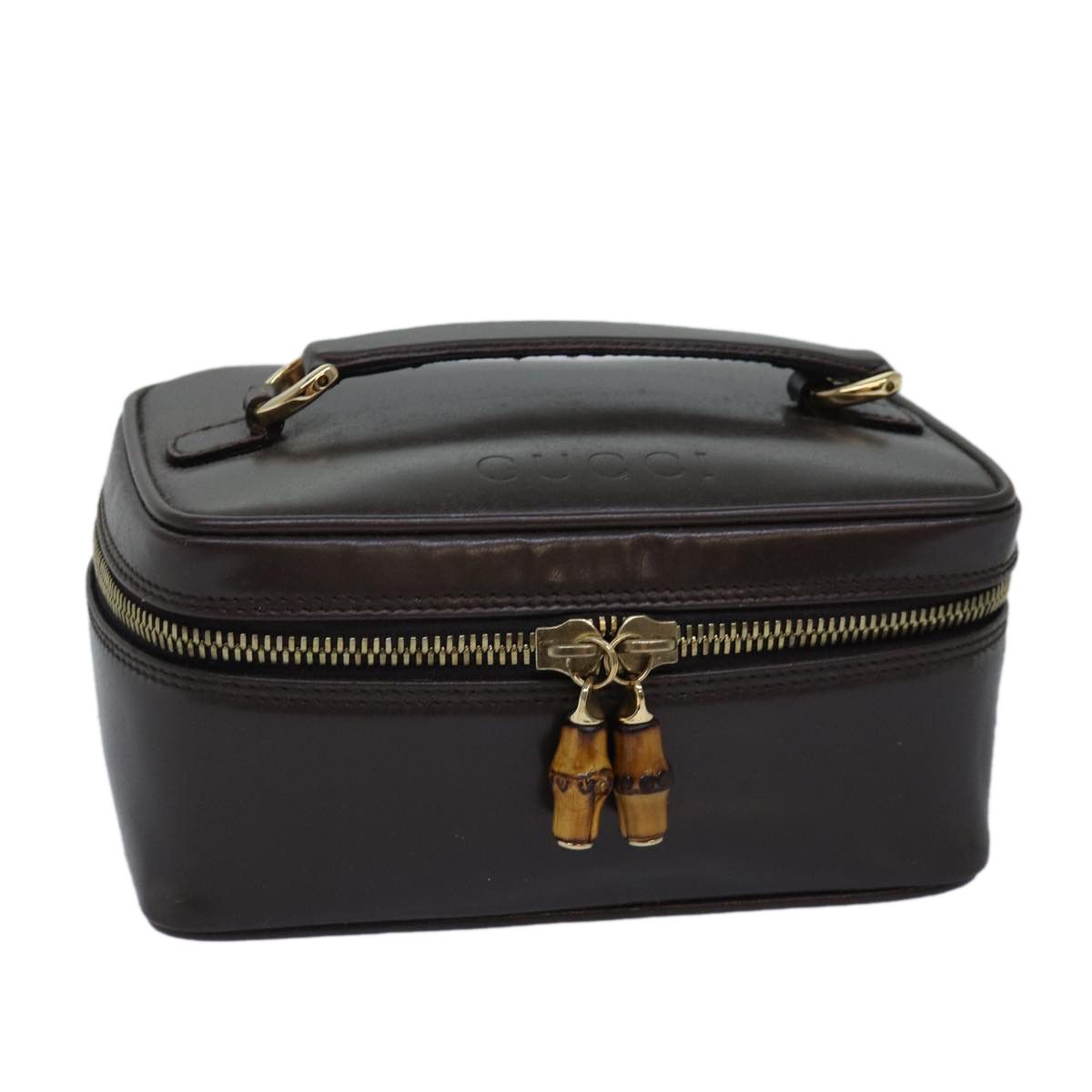Gucci Vanity Brown Leather Clutch Bag (Pre-Owned) Size ONE SIZE - 8 Thumbnail