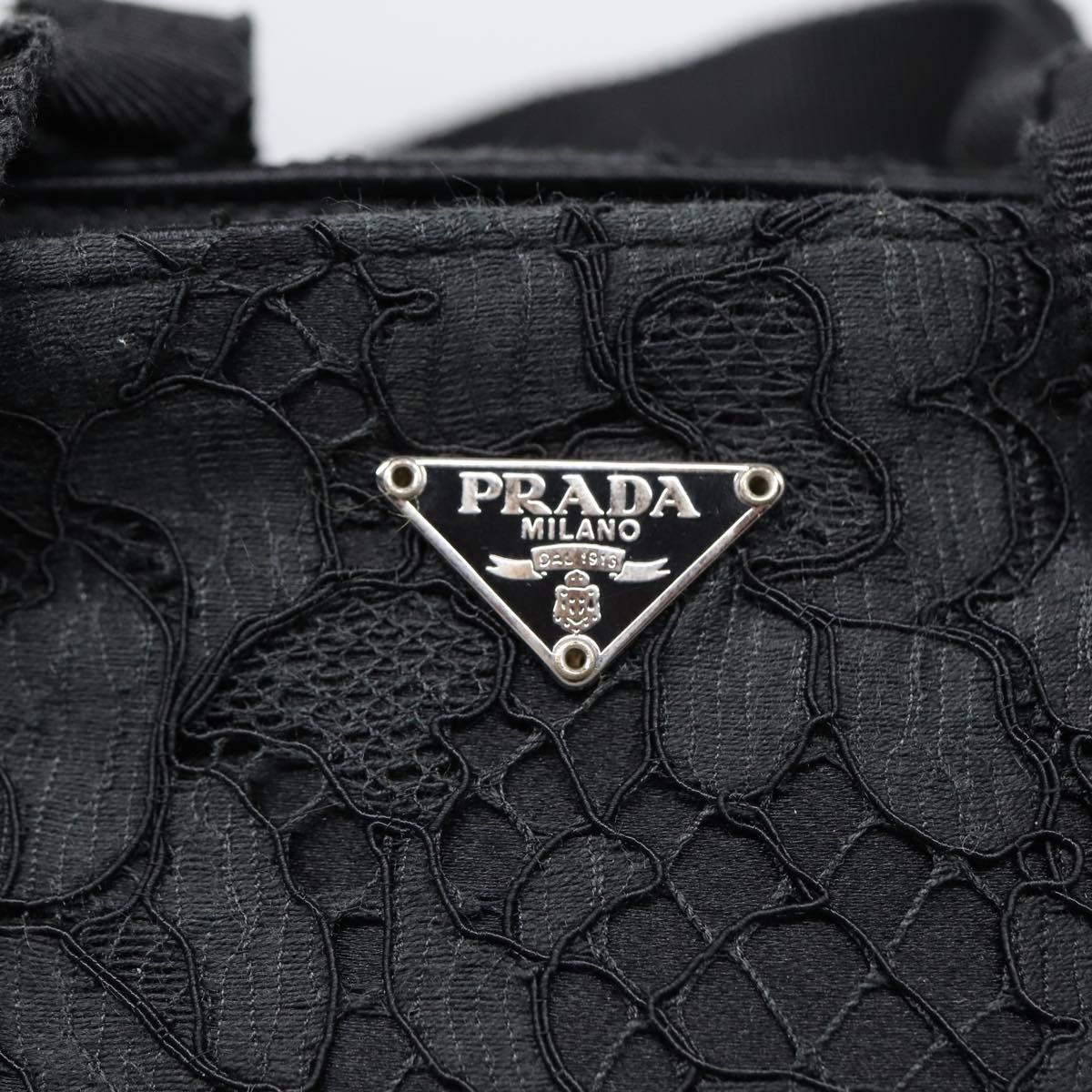 Prada Tessuto Black Silk Handbag (Pre-Owned) Size ONE SIZE - 10 Thumbnail