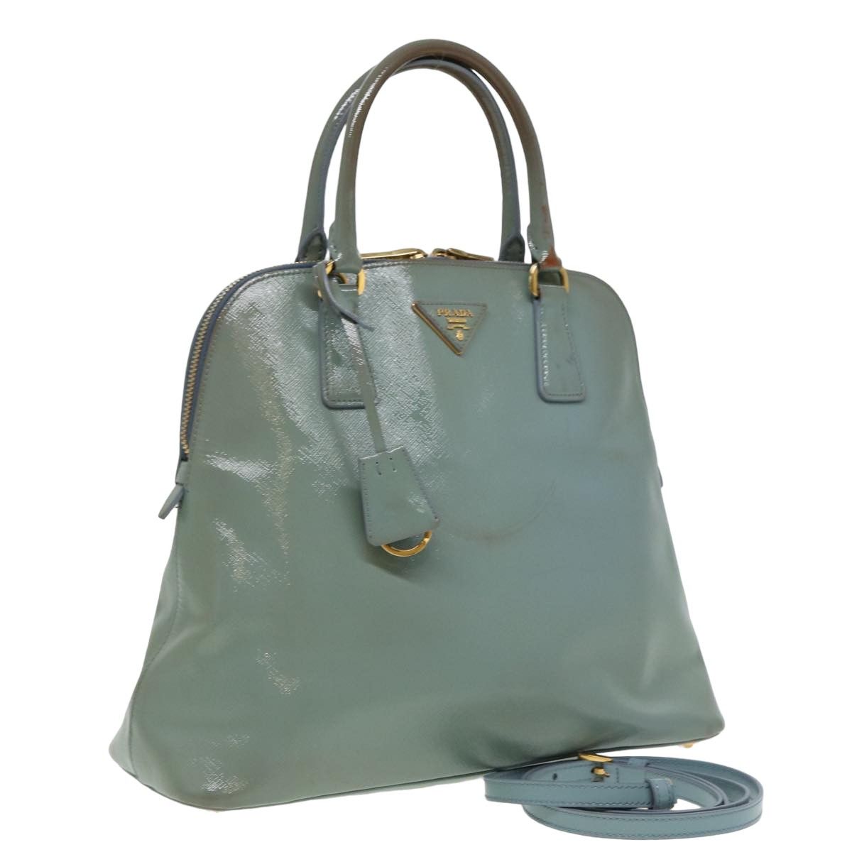 Prada Saffiano Blue Leather Handbag (Pre-Owned) Size ONE SIZE - 12 Thumbnail