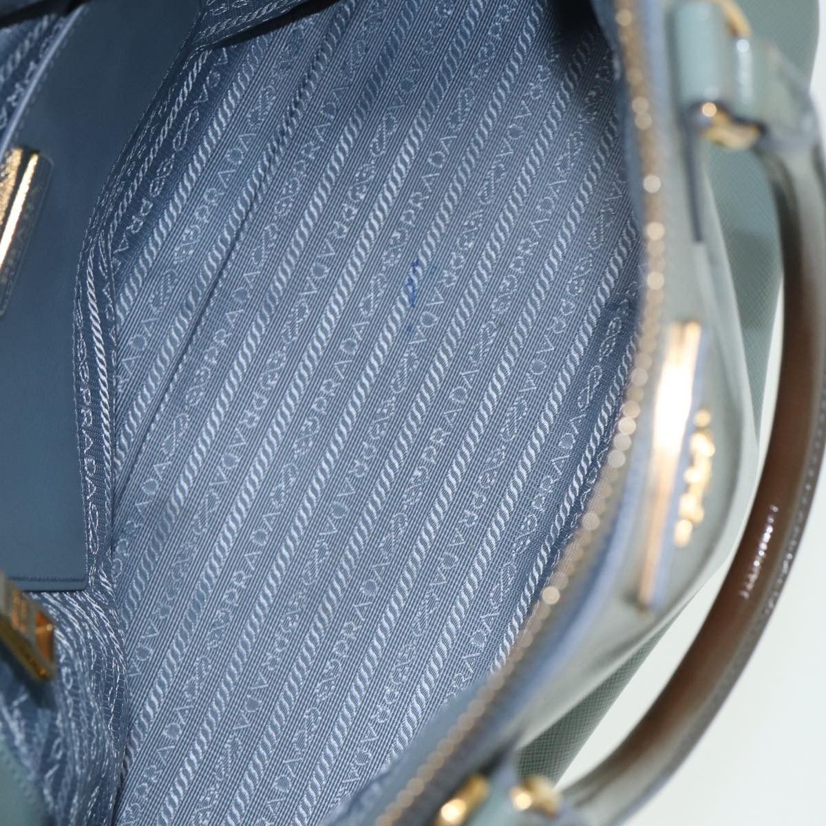 Prada Saffiano Blue Leather Handbag (Pre-Owned) Size ONE SIZE - 5 Thumbnail
