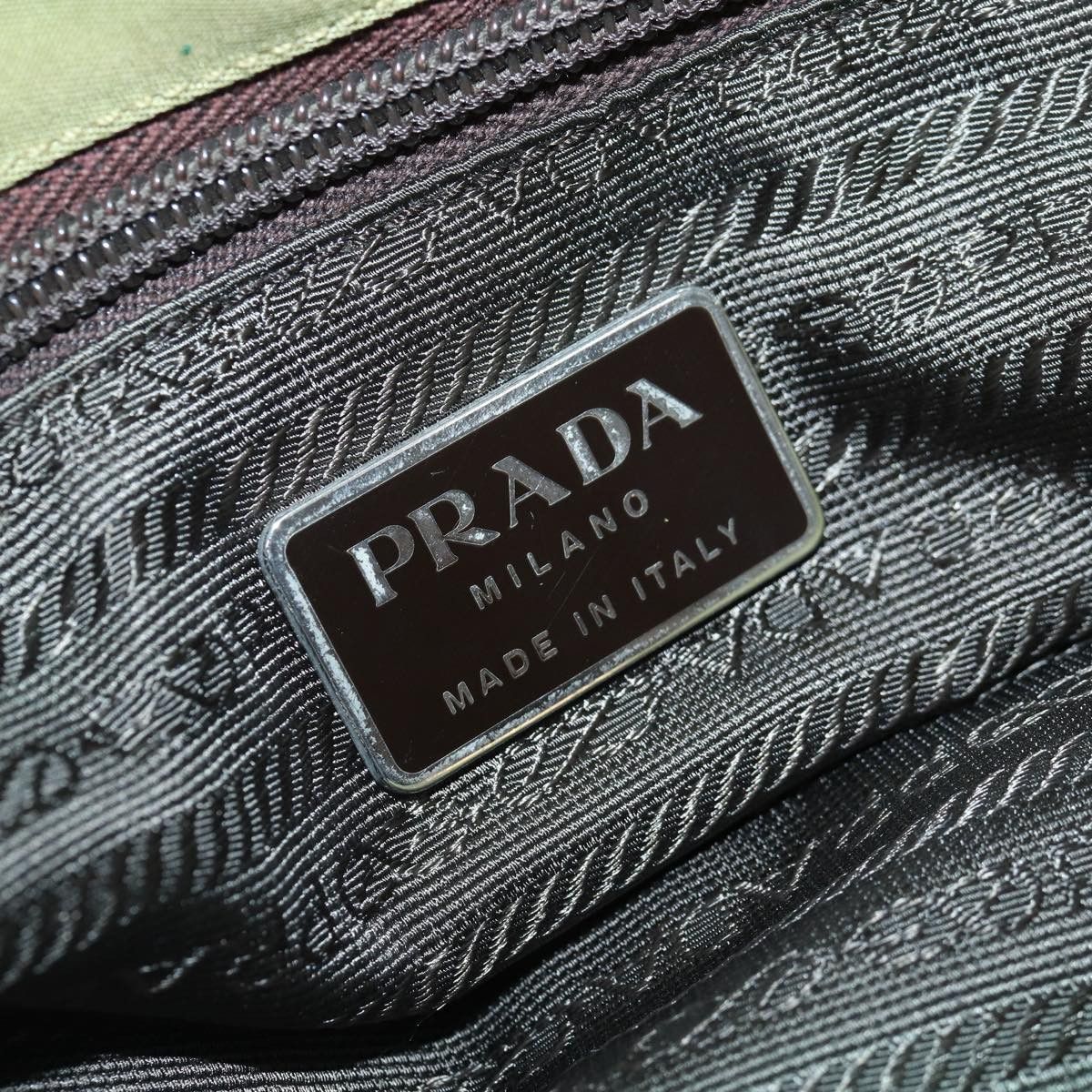 Prada Tessuto Khaki Synthetic Handbag (Pre-Owned) Size ONE SIZE - 8 Thumbnail