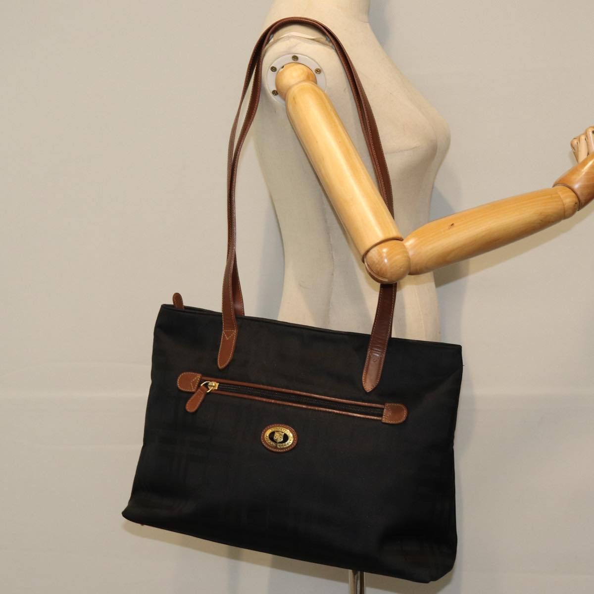 Burberry - Black Canvas Tote Bag (Pre-Owned) Size ONE SIZE - 7 Thumbnail
