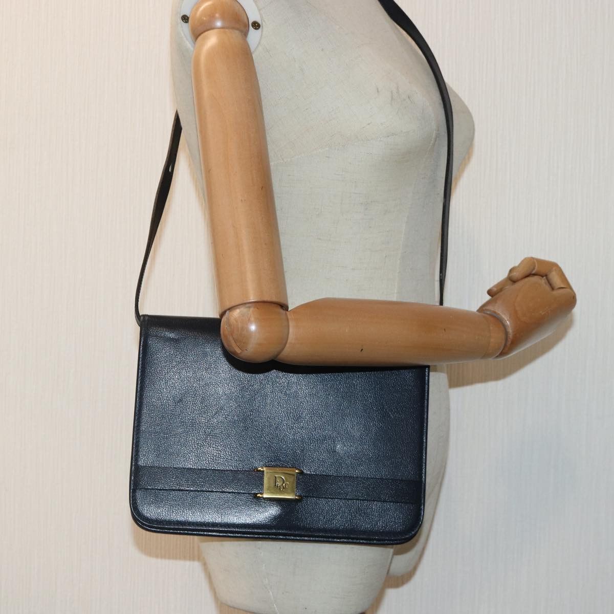 Dior Navy Leather Shoulder Bag (Pre-Owned) Size ONE SIZE - 11 Thumbnail